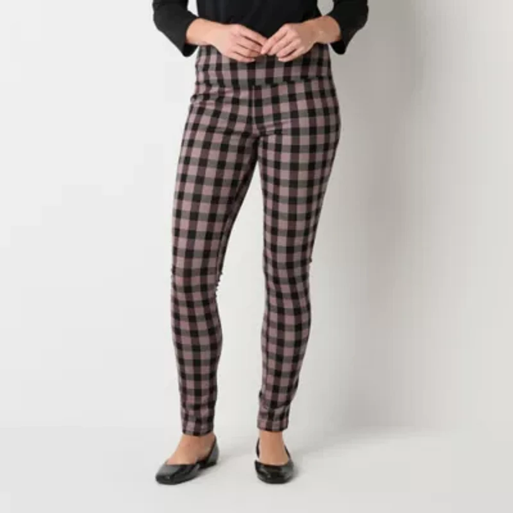 Liz Claiborne Lori Ponte Womens Mid Rise 32" Tall 7/8 Ankle Legging