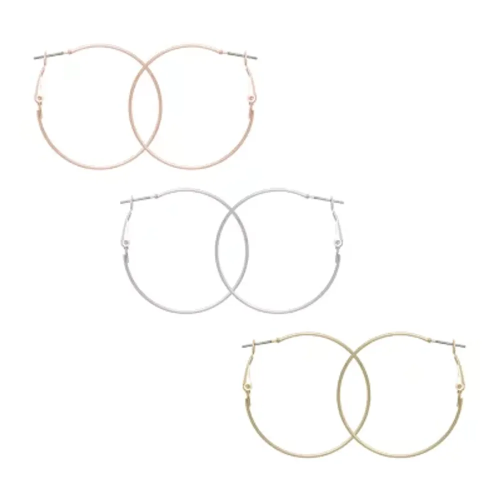 Mixit Womens 3 Pair Earring Set
