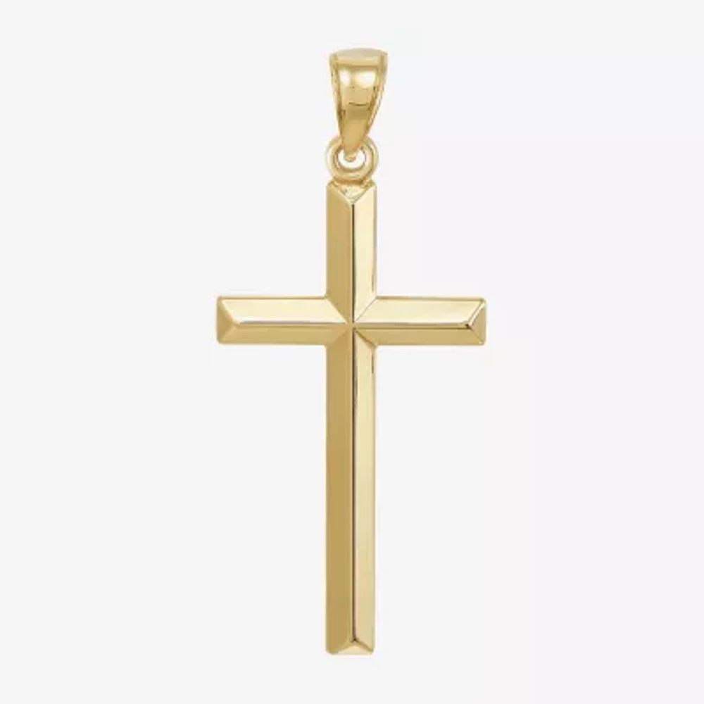Womens 14K Gold Cross Pendant