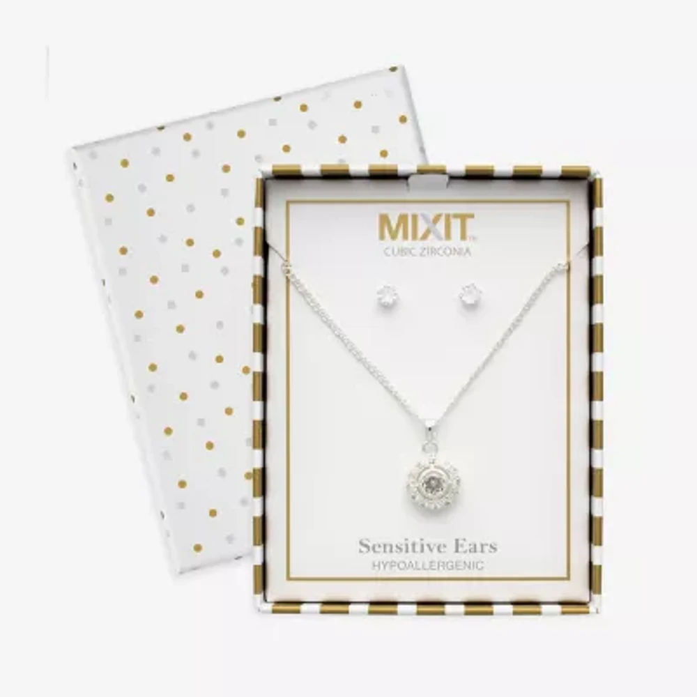 Mixit Womens Round Hypoallergenic 2-pc. Jewelry Set