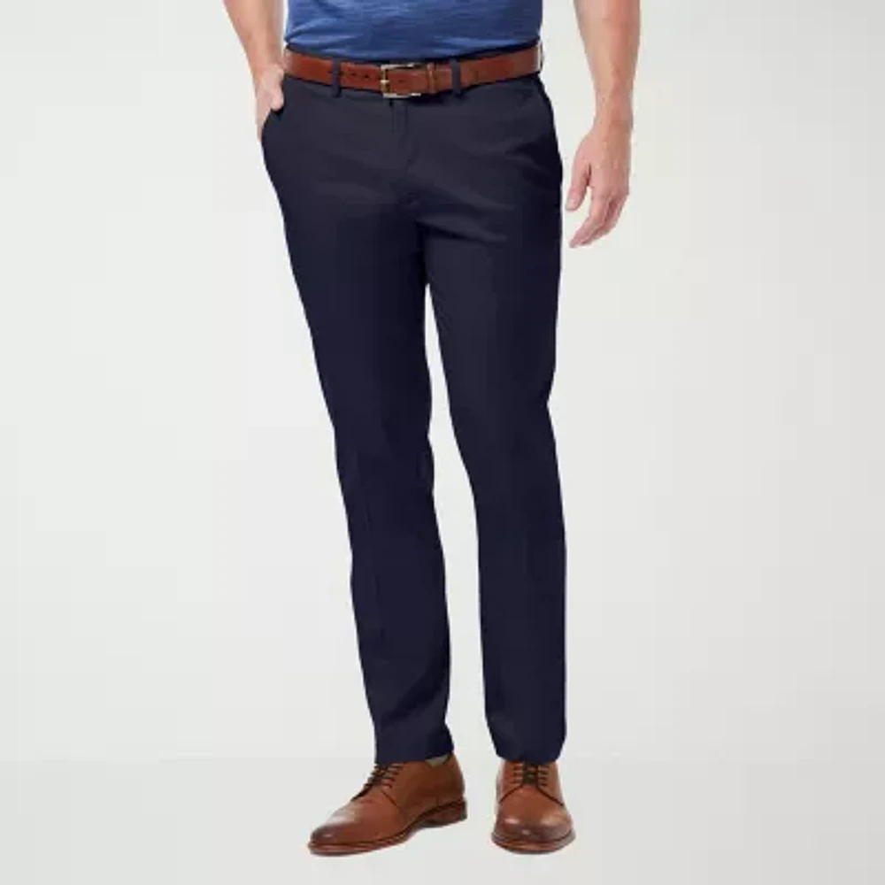 Haggar Premium No Iron Khaki Mens Slim Fit Flat Front Pant