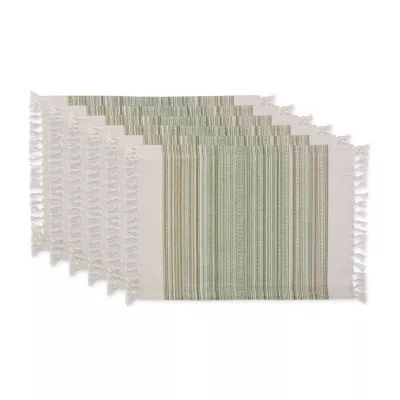 Design Imports Striped Fringed 6-pc. Placemat