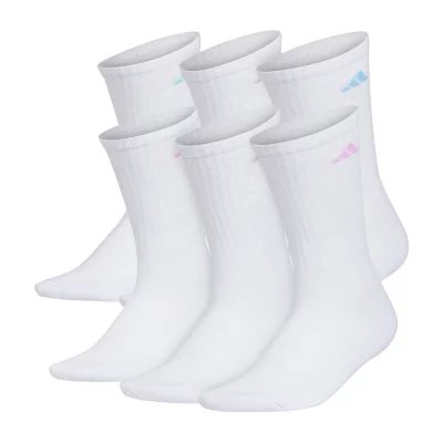 adidas Cushioned 6 Pair Crew Socks Womens