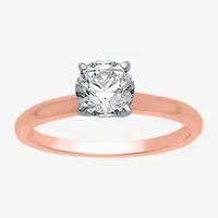 (E-F / SI1-SI2) Womens 1 CT. Lab-Grown White Diamond Round Solitaire Engagement Ring 14K Gold
