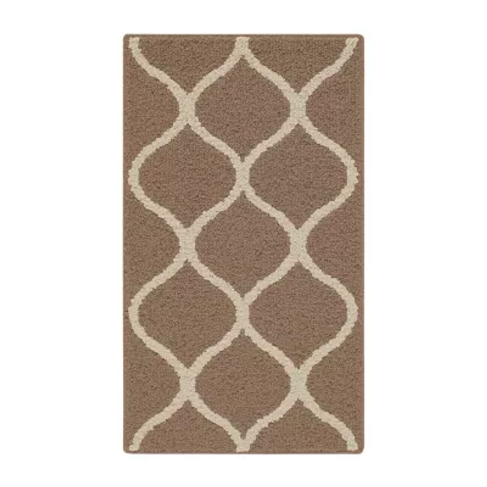 Maples Lattice Washable Skid Resistant Indoor Rectangular Accent Rug