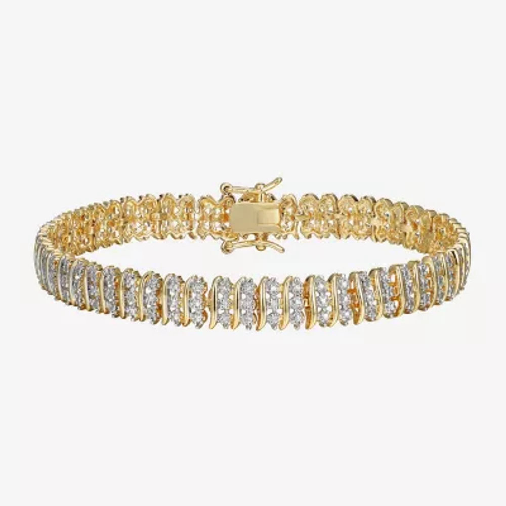 Sparkle Allure Womens Natural Diamond Accent 7.25 Inch Tennis Bracelet
