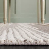 Martha Stewart Edna Stripe Hand Tufted 6' X 6' Indoor Square Area Rug