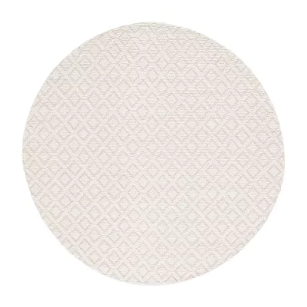 Martha Stewart Lyla Geometric Woven 6' X 6' Indoor Round Area Rug