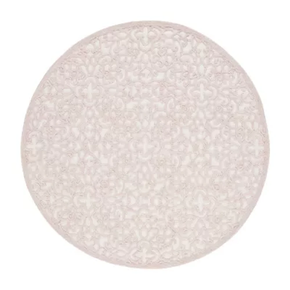 Martha Stewart Jada Floral Hand Tufted Washable 6' X 6' Indoor Round Area Rug