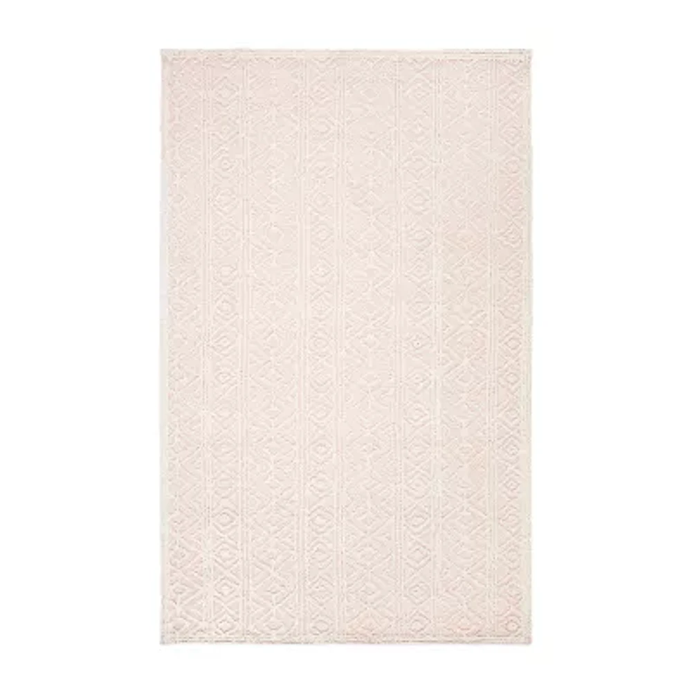 Martha Stewart Riley Bordered Hand Tufted Indoor Rectangular Area Rug