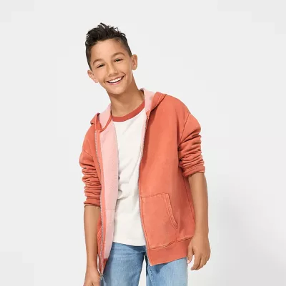Thereabouts Little & Big Kid Boys Long Sleeve Fleece Zipper Hoodie