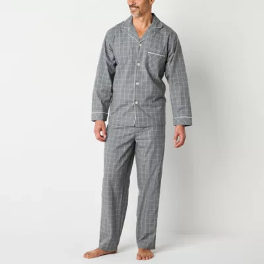 Stafford Modal Mens Long Sleeve 2-pc. Pajama Sets