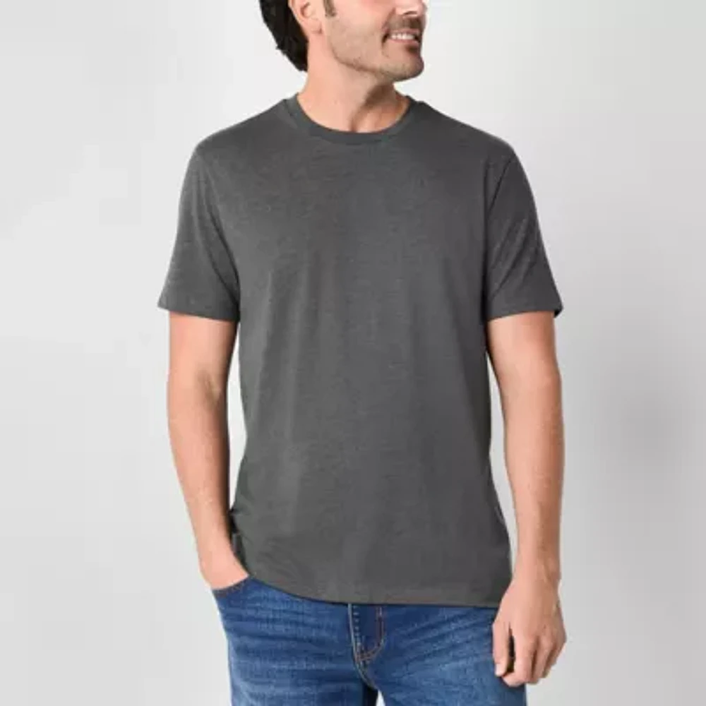 St. John's Bay Super Soft Mens Crew Neck Short Sleeve Stretch Fabric T-Shirt