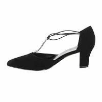 Easy Street Moonlight Womens Pointed Cone Heel Pumps
