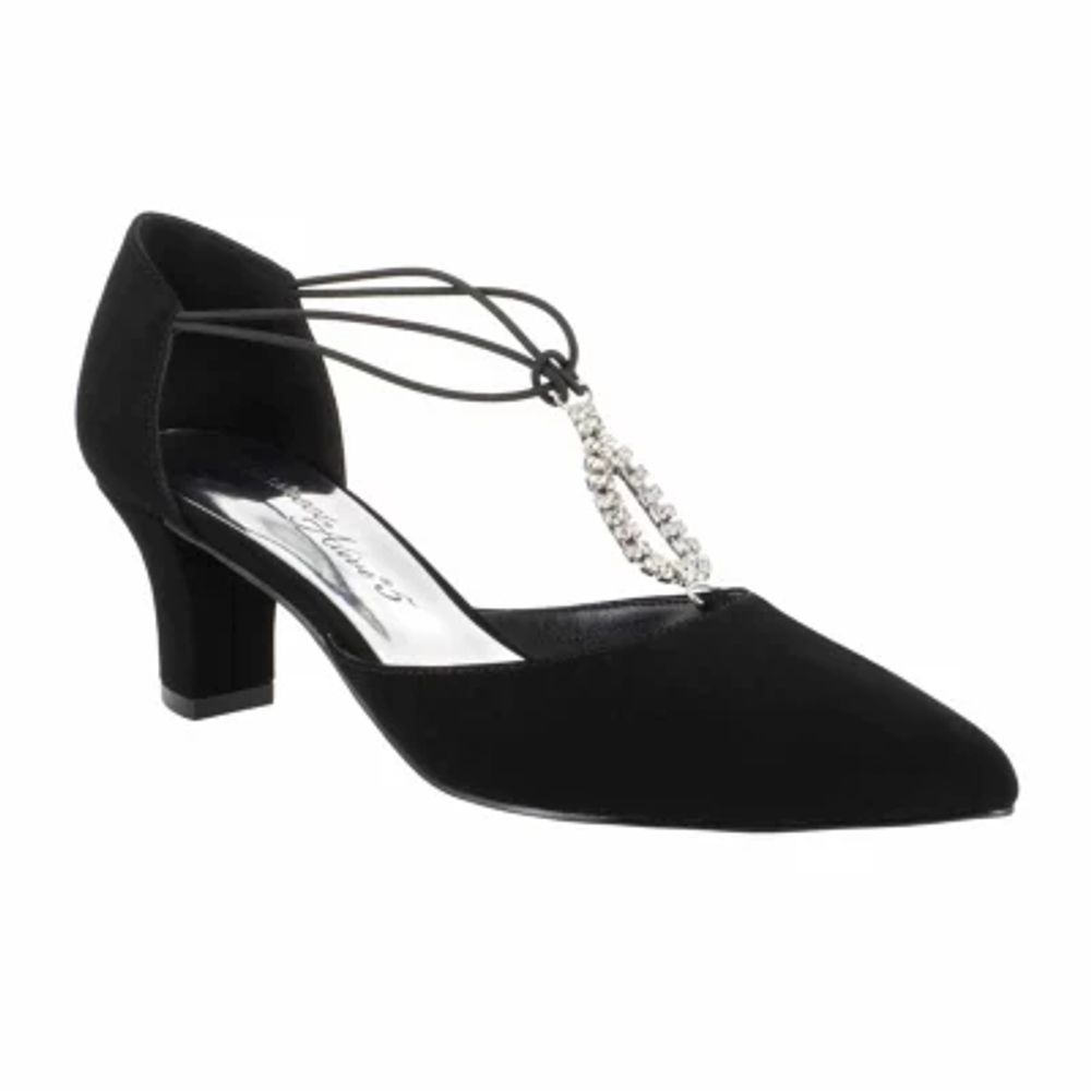 Easy Street Moonlight Womens Pointed Cone Heel Pumps