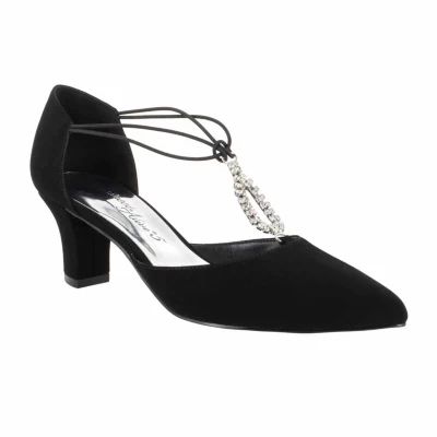 Easy Street Moonlight Womens Pointed Cone Heel Pumps