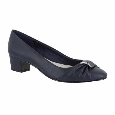 Easy Street Womens Eloise Closed Toe Block Heel Pumps