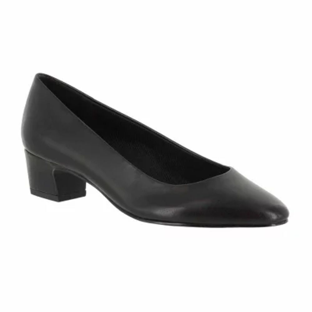 Easy Street Prim Womens Round Block Heel Pumps