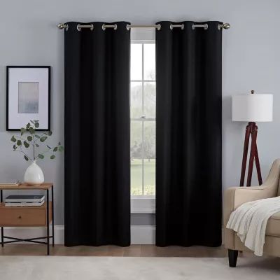 Eclipse Kylie Grommet Top Energy Saving Blackout Set of 2 Curtain Panel