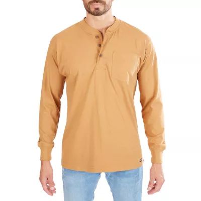 Smiths Workwear Mens Long Sleeve Regular Fit Henley Shirt