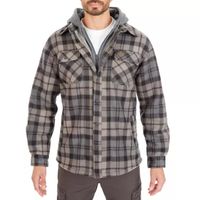 Smiths Workwear Sherpa Microfleece Mens Hooded Shirt Jacket