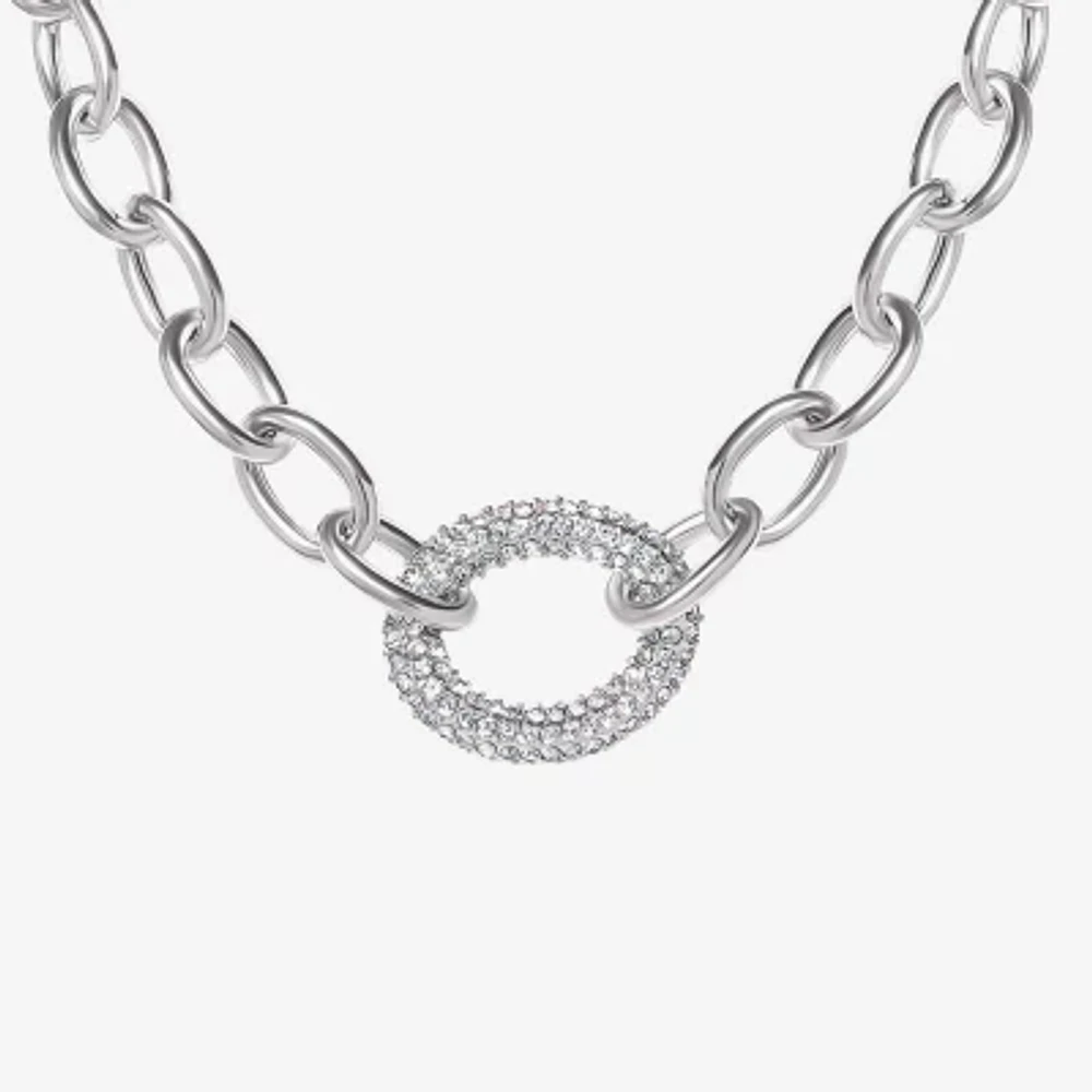 JS Jessica Simpson Silver Tone Womens Glass Alloy Butterfly 18 Inch Pendant Necklace