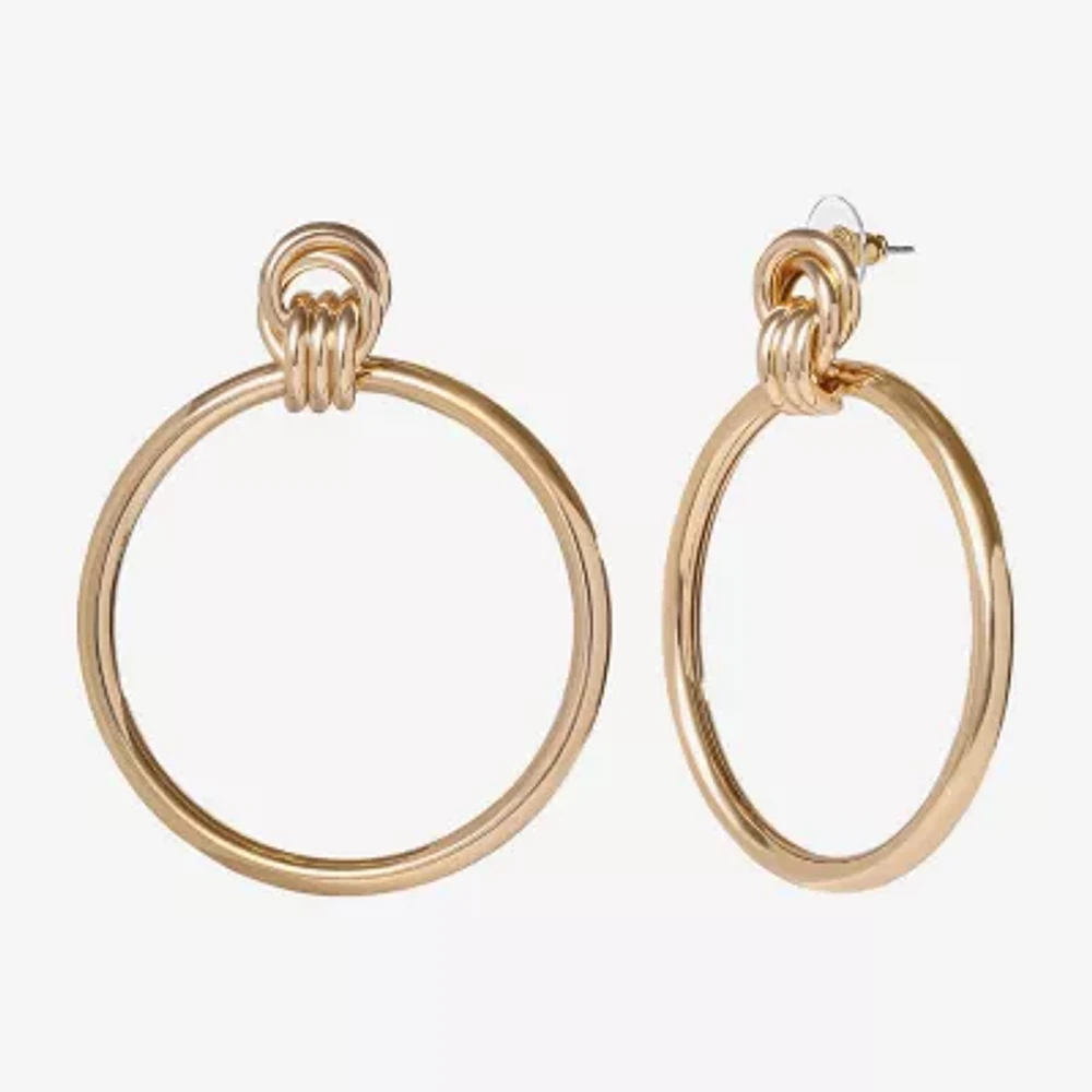 JS Jessica Simpson Gold Tone Womens Drop Earrings