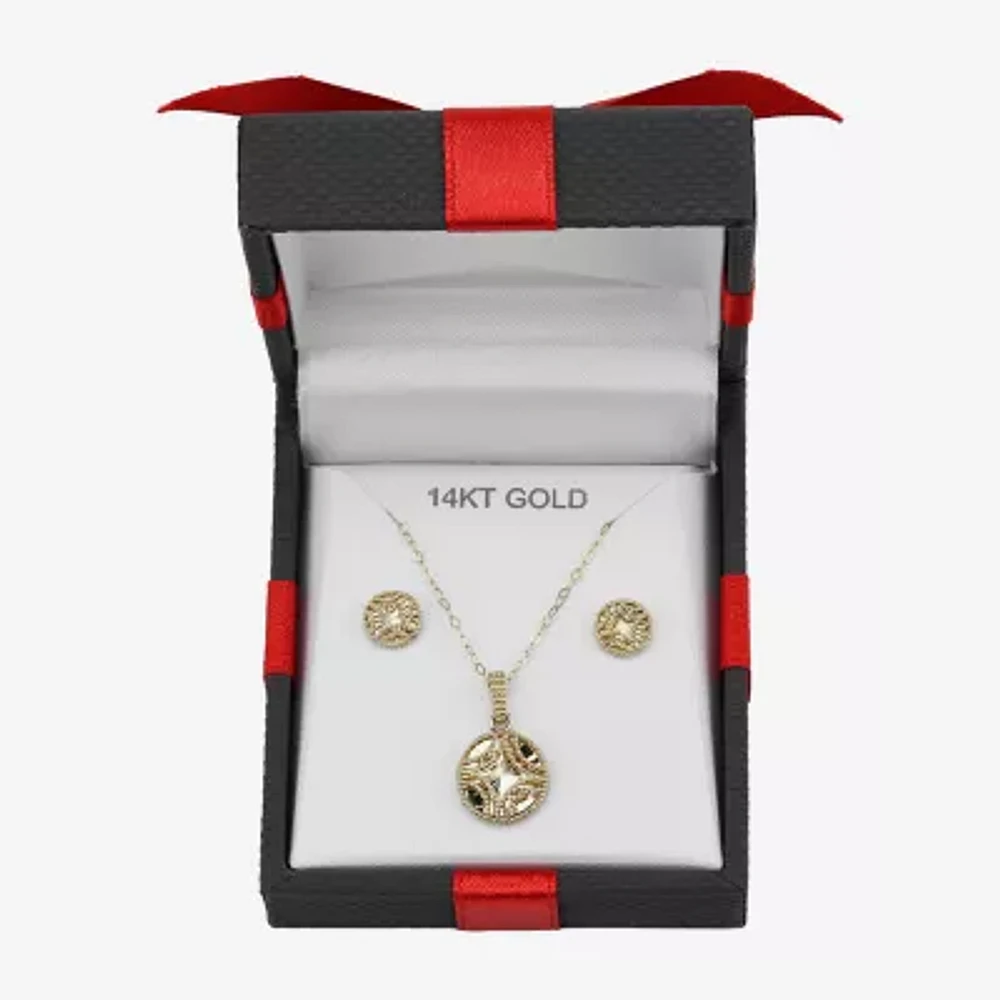 Womens 14K Gold Round 2-pc. Jewelry Set