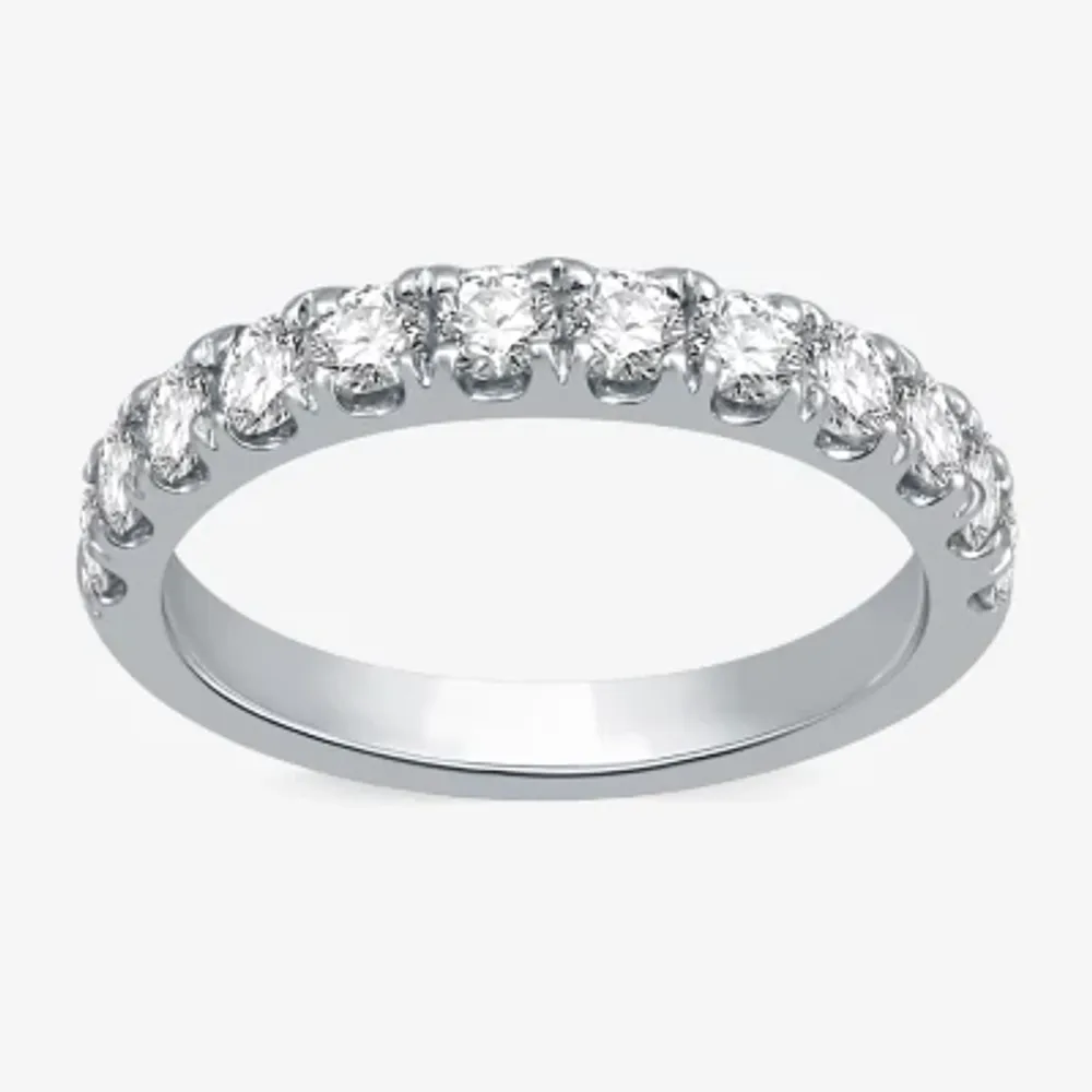 (H-I / I1) Womens 1 CT. T.W. Lab Grown White Diamond 10K Gold Wedding Band