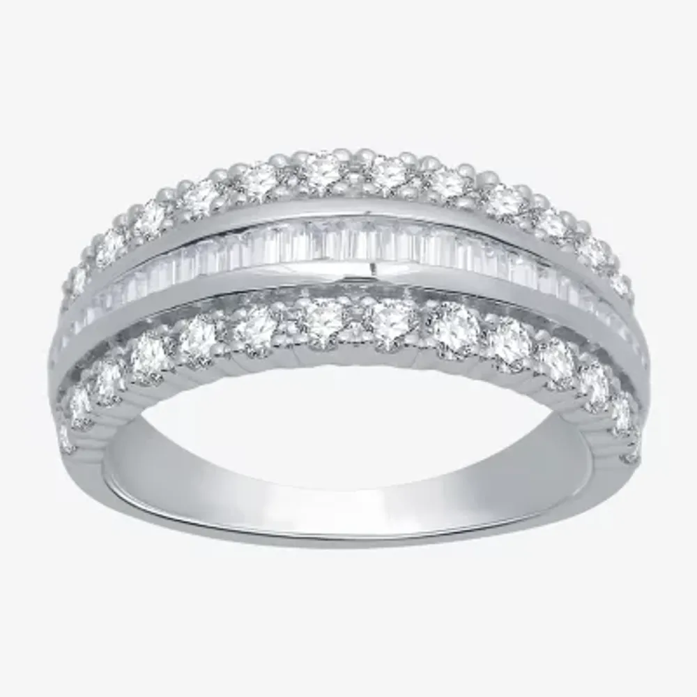 I Said Yes (H-I / I1) Womens 1 CT. T.W. Lab Grown White Diamond Sterling Silver Anniversary Band