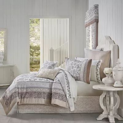 Royal Court Chelsea Grey 4-pc. Floral Midweight Reversible Comforter Set