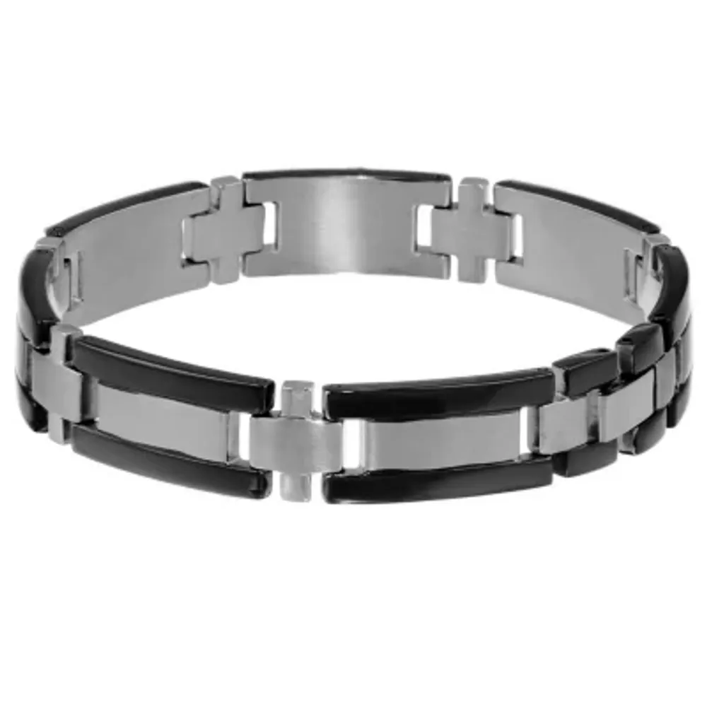 Mens Stainless Steel 8 1/4 Inch Link Bracelet