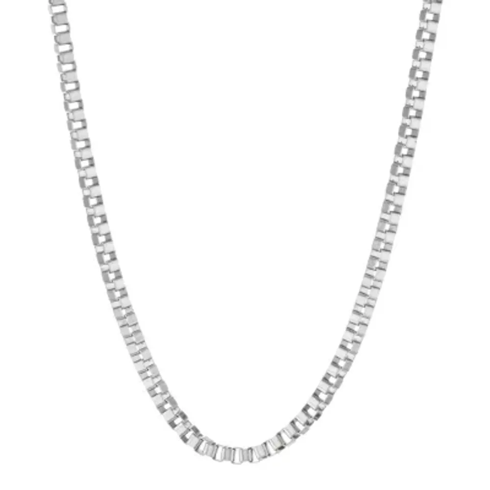 Mens Stainless Steel 22 Inch Box Chain Necklace