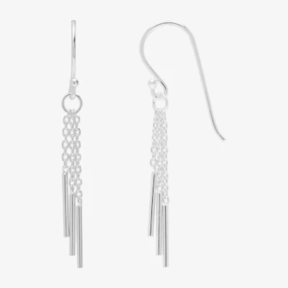 Silver Treasures Womens Sterling Silver Hypoallergenic Drop Earrings