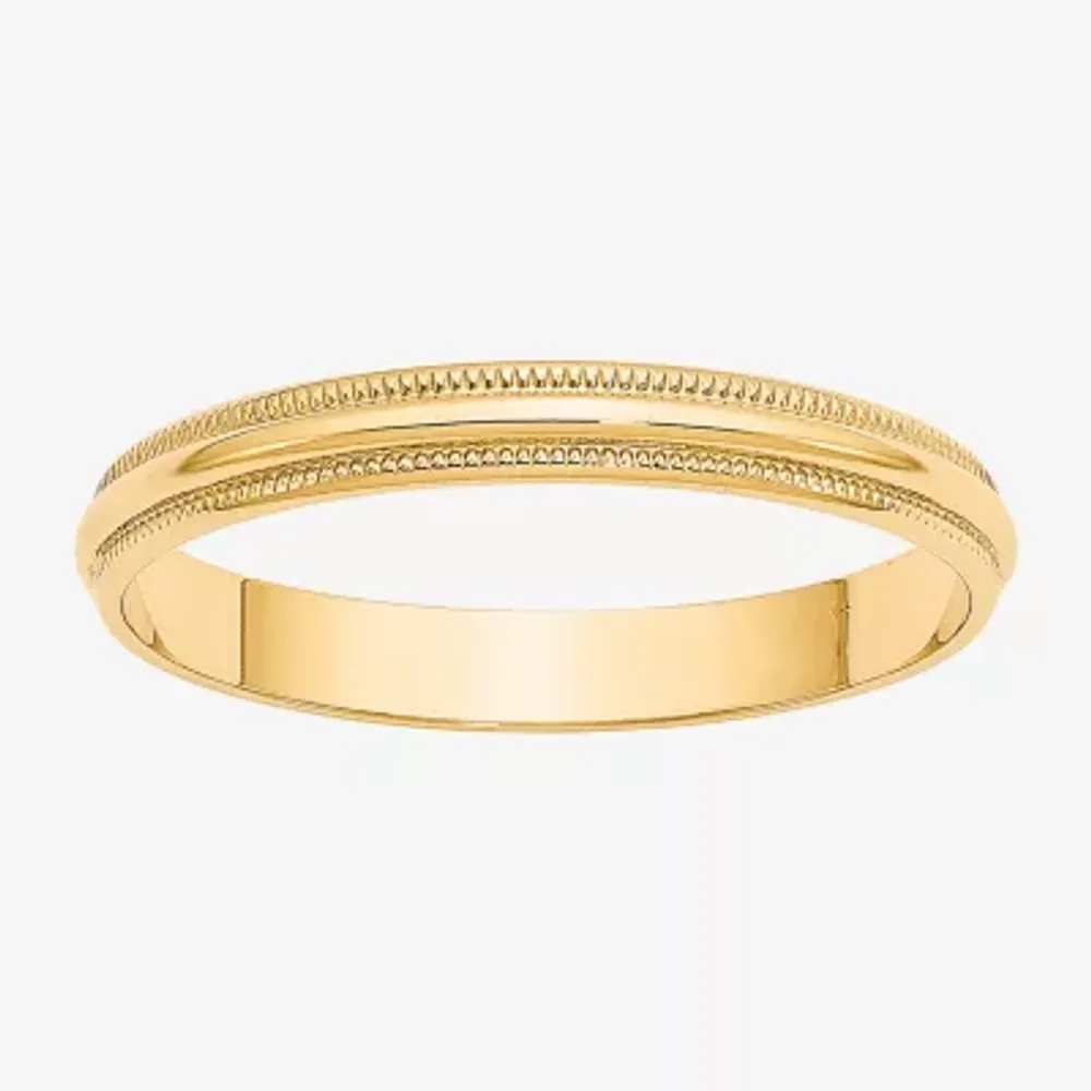 Womens 3MM 10K Gold Wedding Band