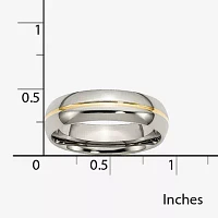 Mens 6mm Titanium & Ion-Plated Wedding Band