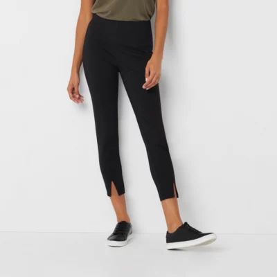 Stylus Womens Ankle High Rise Regular Fit Pull-On Pant
