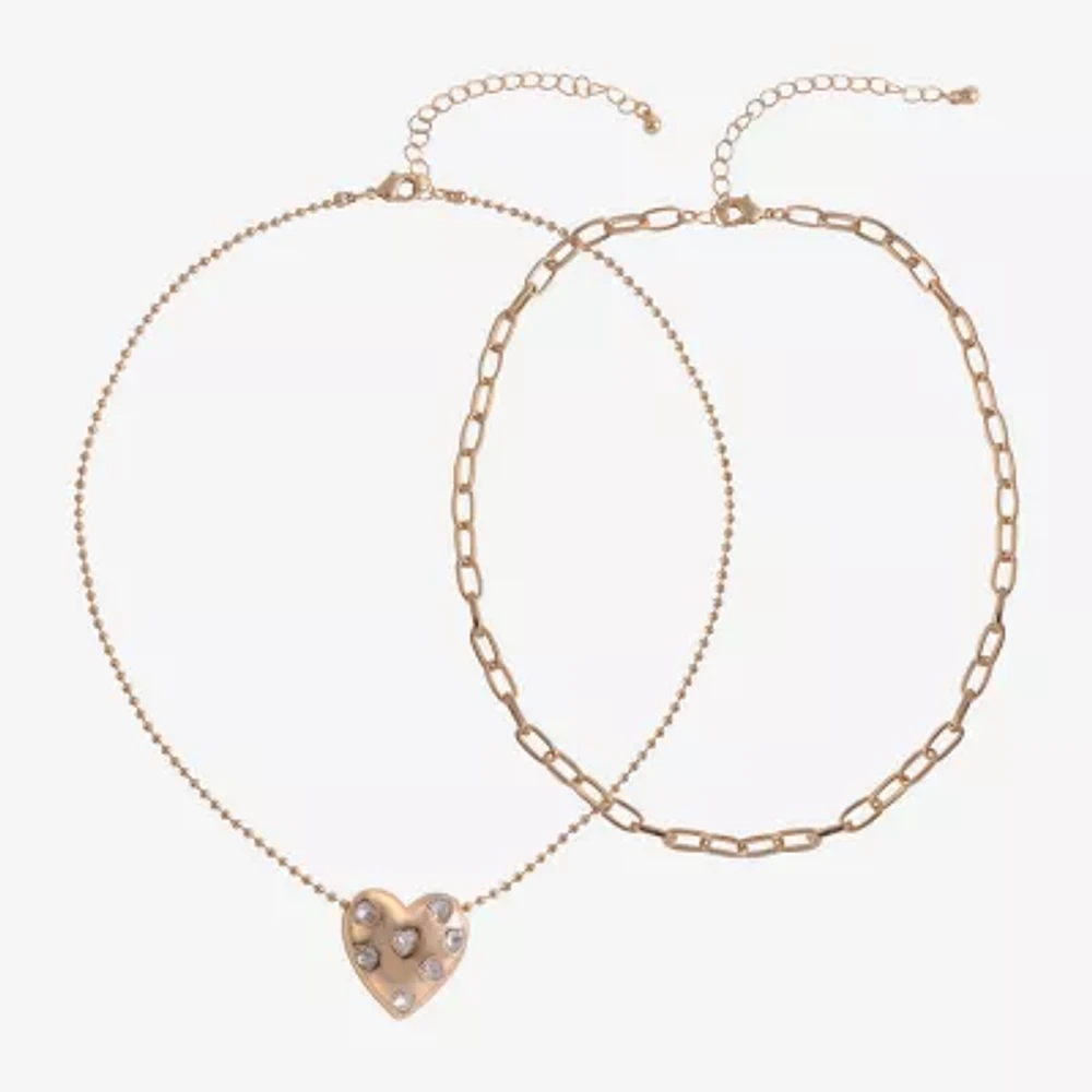 Arizona Gold Tone Womens 15 Inch Strand Necklace