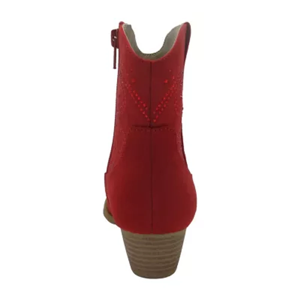 Pop Little & Big Kid Girls Dolen Stacked Heel Booties