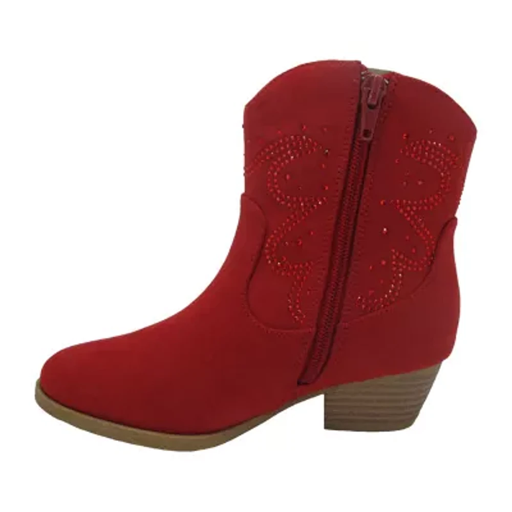 Pop Little & Big Kid Girls Dolen Stacked Heel Booties