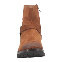 Dingo Mens Road Trip Leather Boot Block Heel Motorcycle Boots
