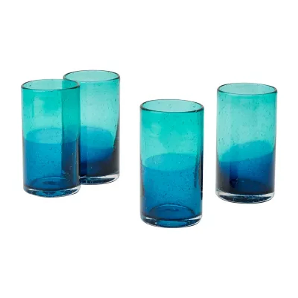 Mesa Mia Chapala Blue Ombre 4-pc. Tumbler Glass Set
