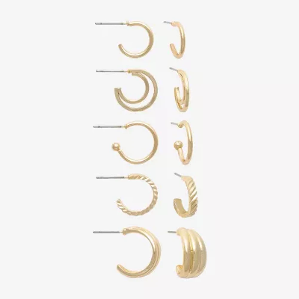 Mixit Womens Hypoallergenic 5 Pair Earring Set