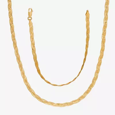 Made in Italy Womens 24K Gold Over Silver 2-pc. Jewelry Set