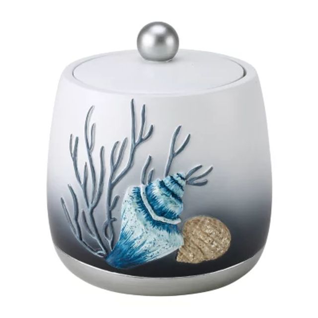 Avanti Blue Lagoon Hand Painted Bathroom Canister