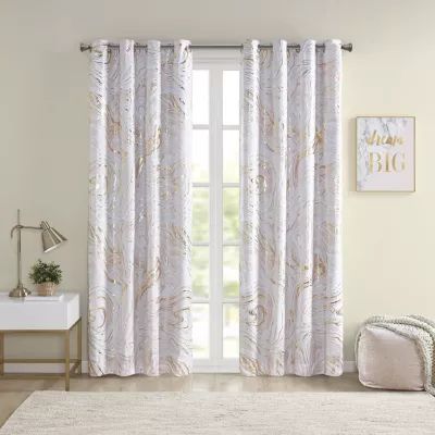 Intelligent Design Natalia Grommet Top Energy Saving 100% Blackout Single Curtain Panel
