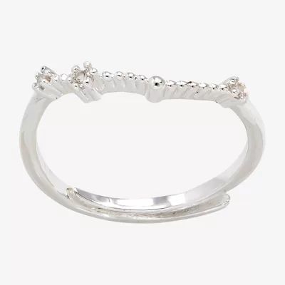 Sparkle Allure Zodiac Womens Cubic Zirconia Pure Silver Over Brass Band