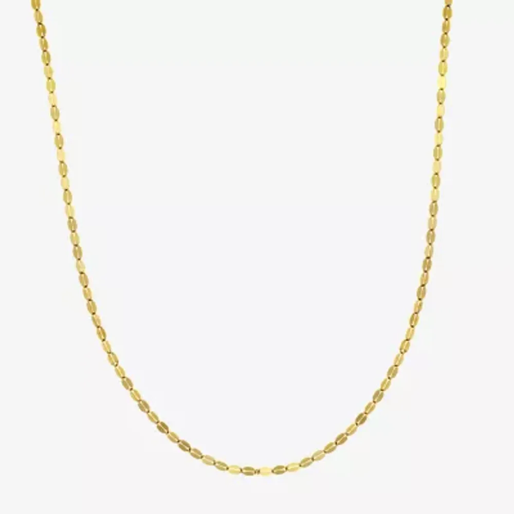 Womens 14K Gold 20 Inch Fashion Chain Necklace