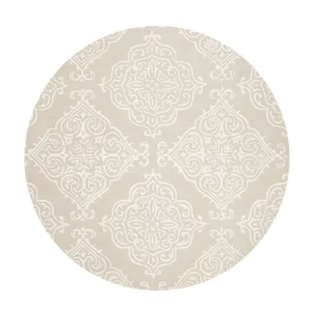 Safavieh Glamour Collection Aubrey Damask Round Area Rug