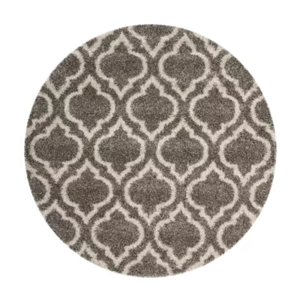 Safavieh Hudson Shag Collection Toireasa Geometric Round Area Rug
